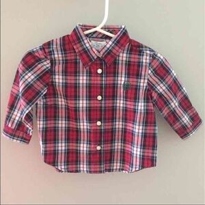 NEW!! Chaps Baby Plaid Button Down Shirt